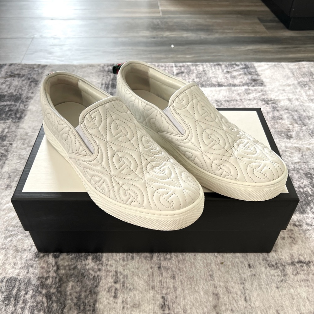 Gucci Slip On Rhombus in White